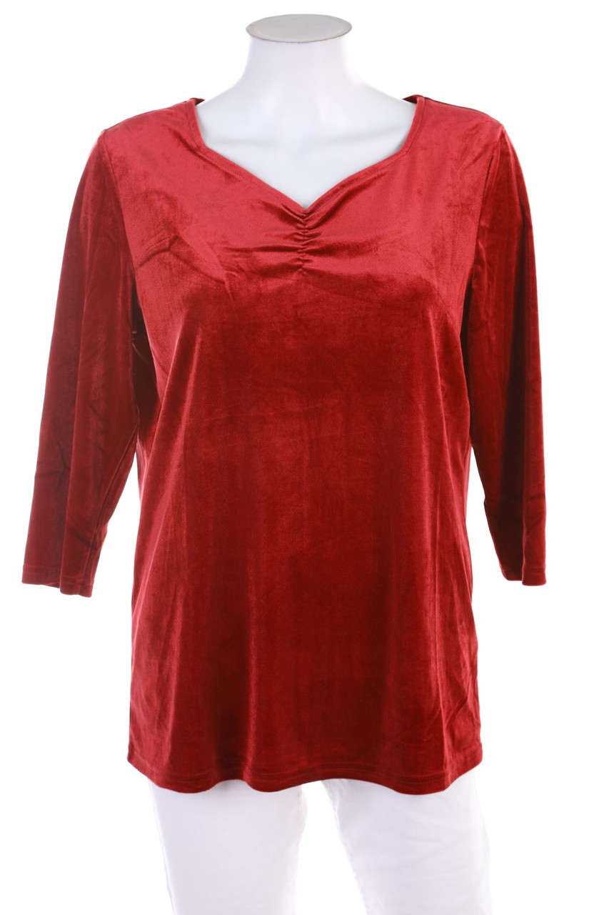 No Label - 3/4-Sleeve Shirt, Velvet - L