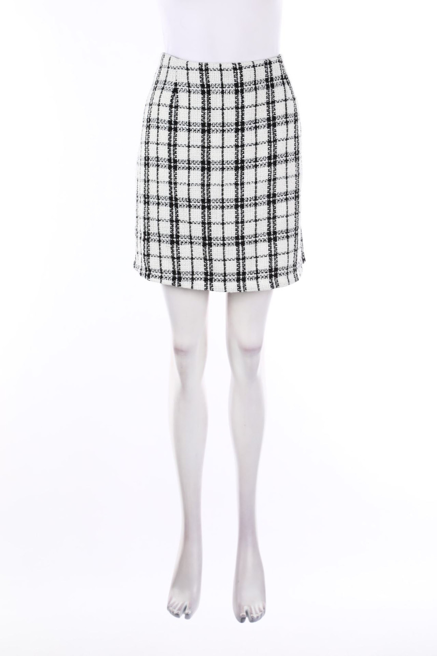 Apricot - Checked Skirt - XL