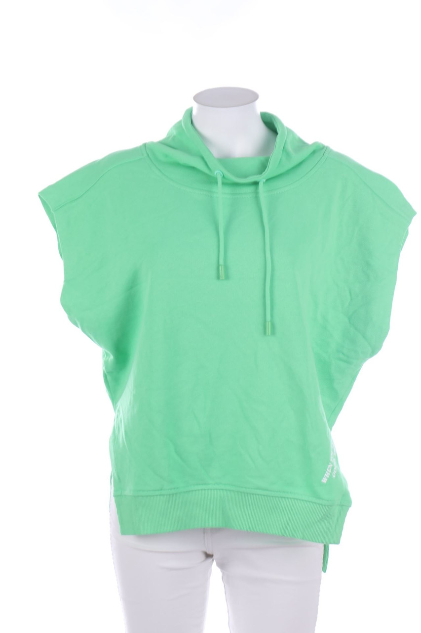 comma - Sweat-Kurzarm-Shirt mit Kapuze - M