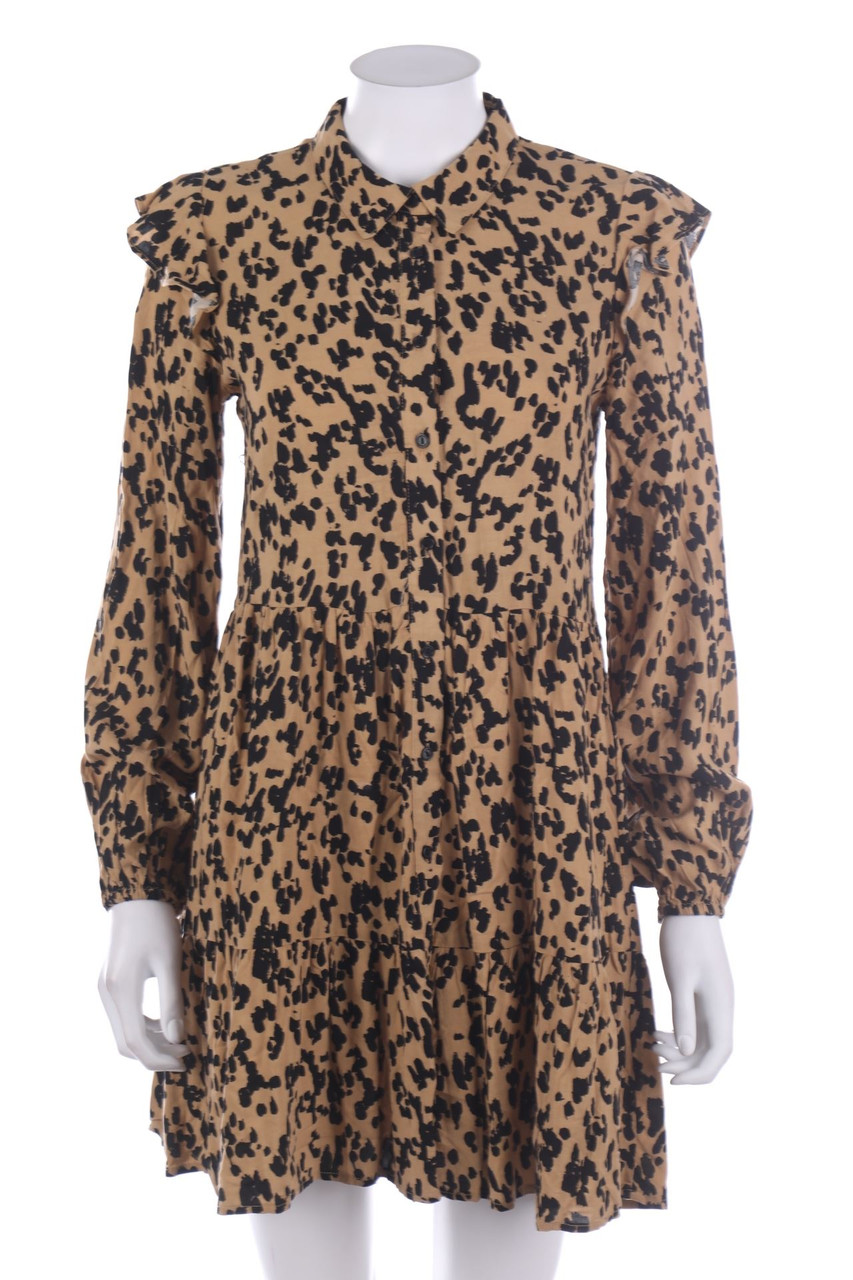 Stradivarius - Mini Dress with Leo Print - M