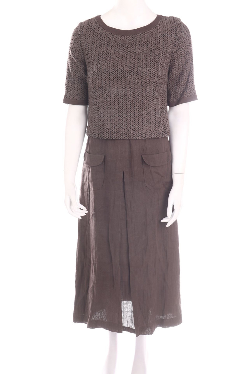 TEAM COLLECTION Munich - Midikleid aus Woll-Mix - L