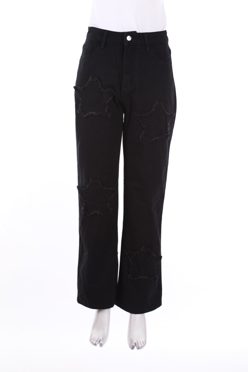 No Label - straight cut used look jeans - M