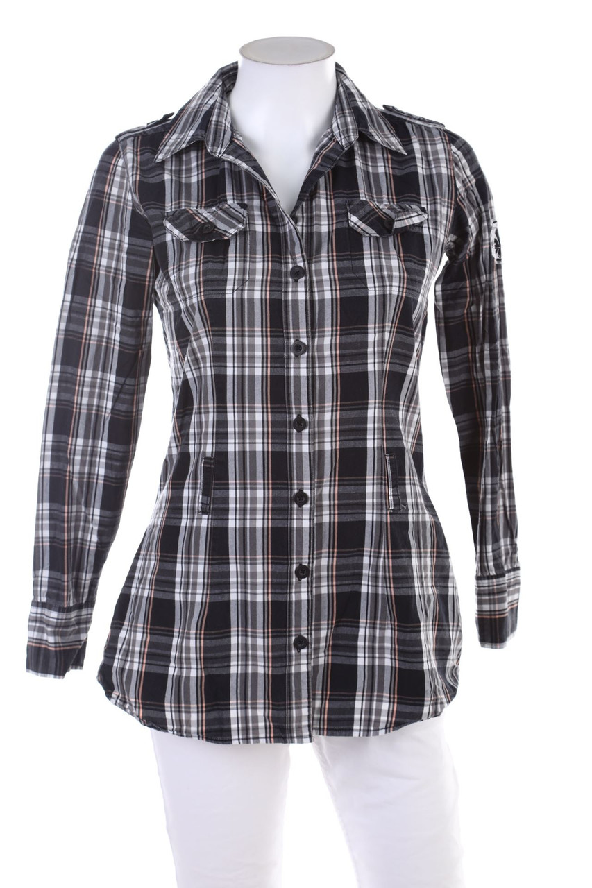 Sublevel - Checked Blouse, Cotton - S