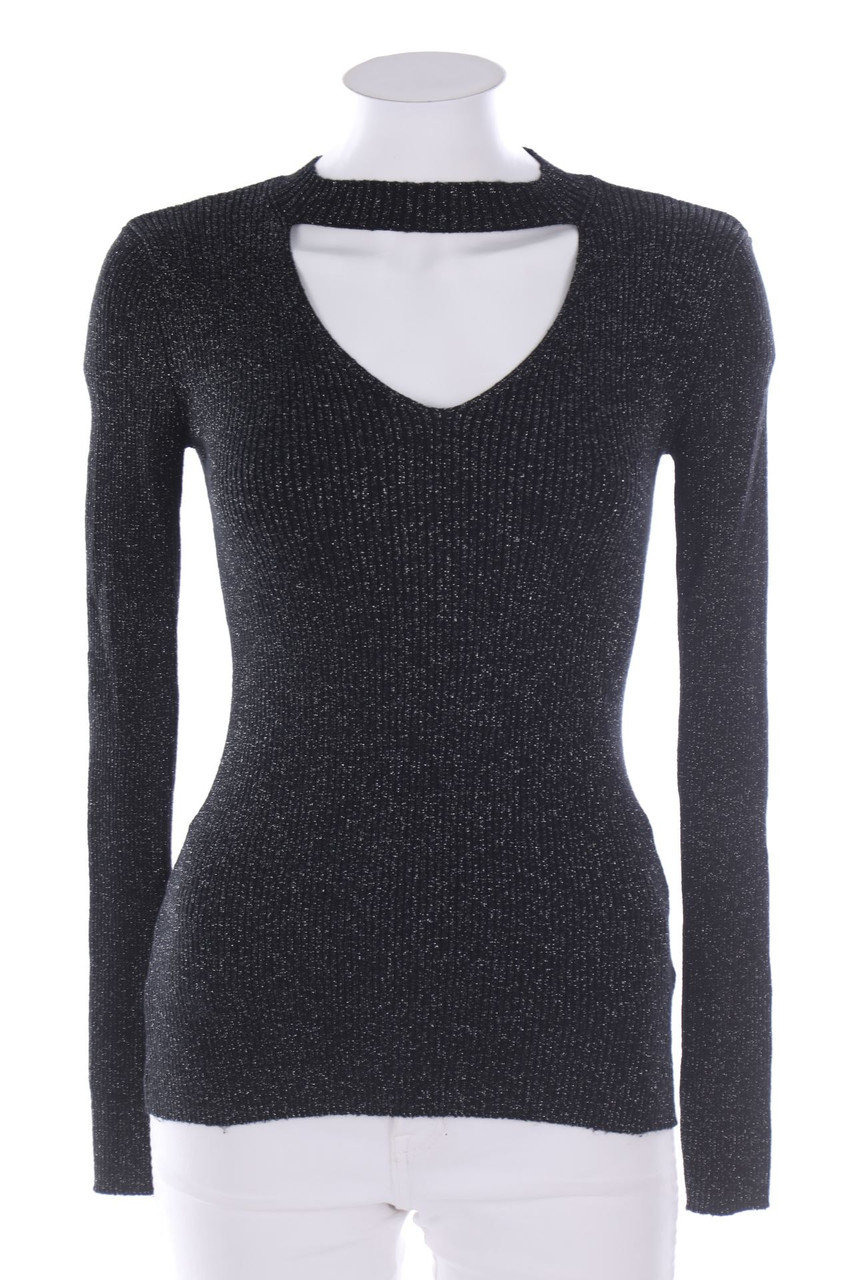 AMISU - Glitzer-Strick-Pullover - XS