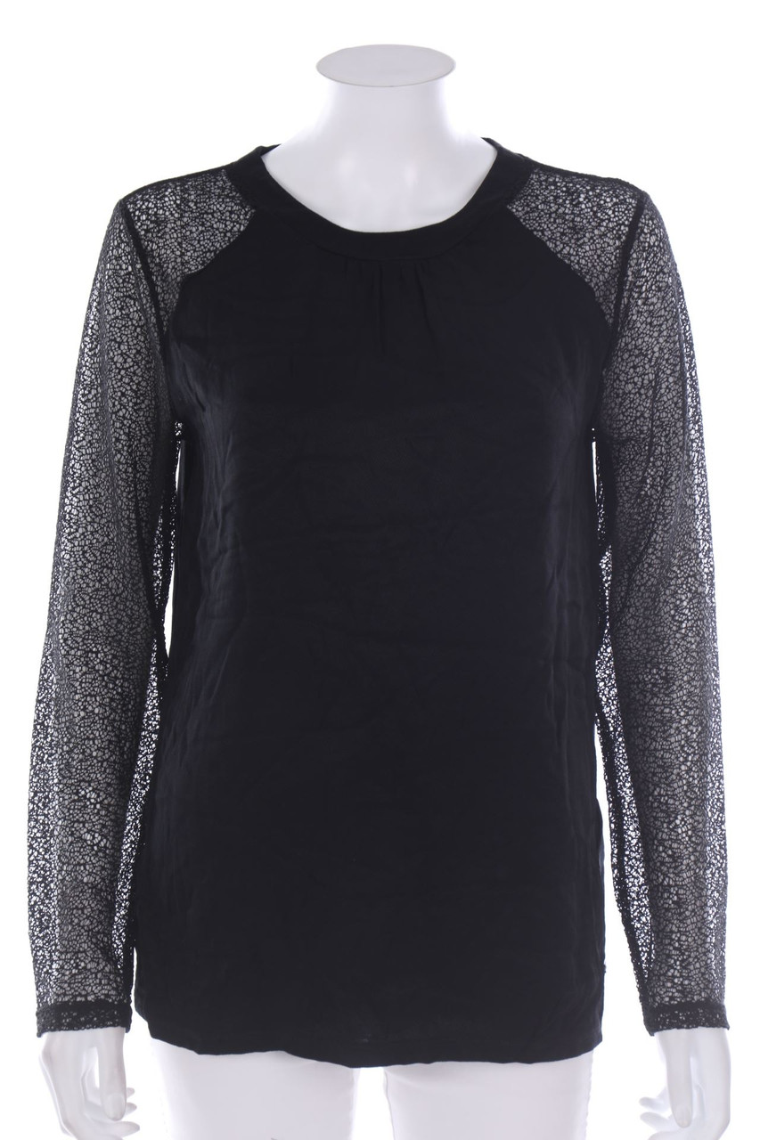 Street One - Longsleeve-Shirt mit Mesh-Einsatz - M