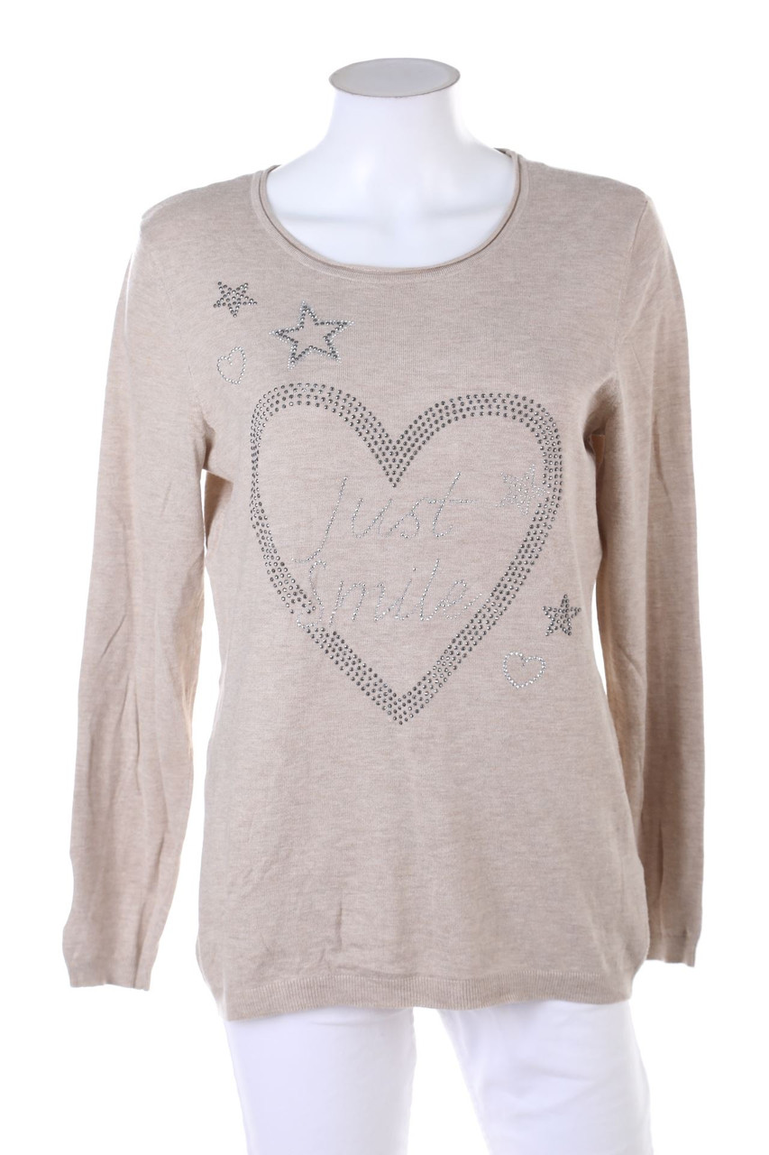 C&A - Strick-Pullover mit Strass-Steinen - S