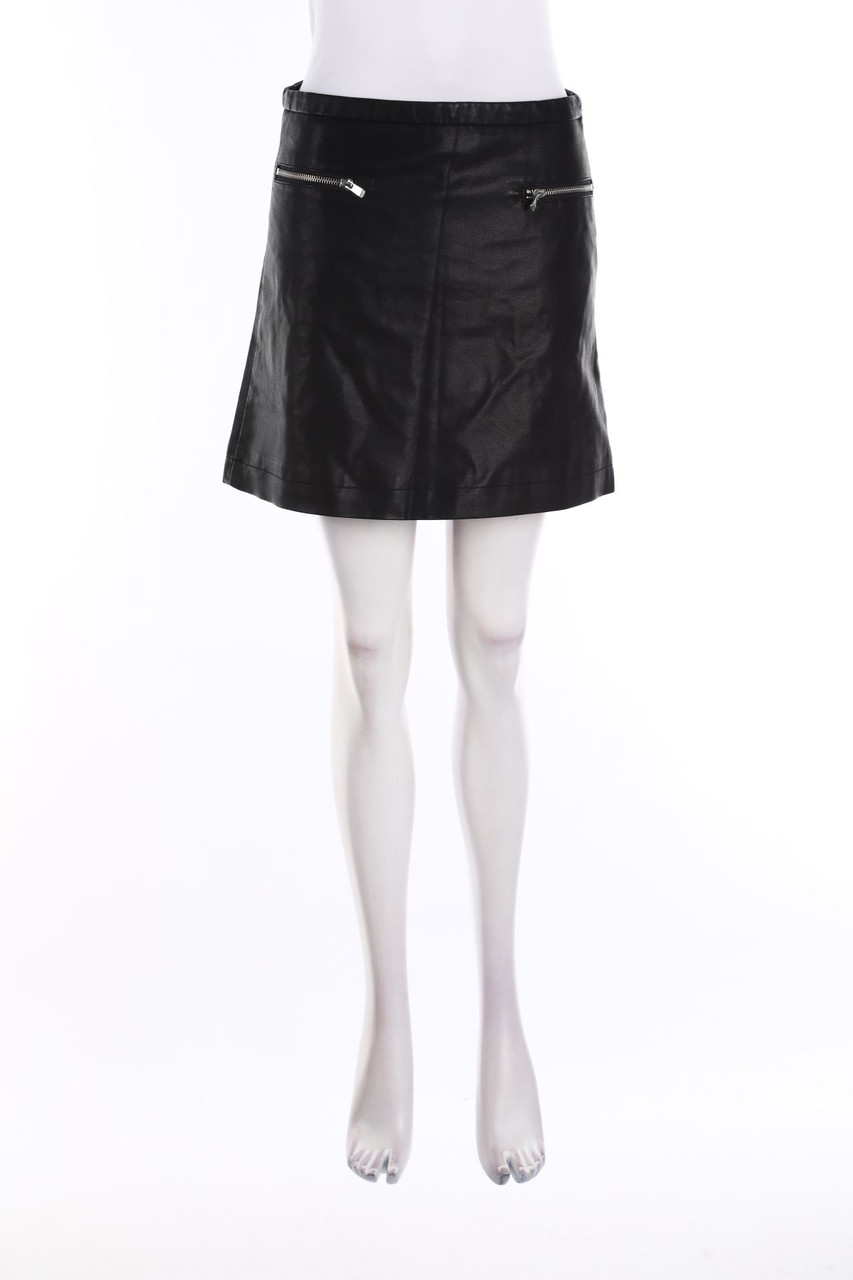 MANGO - Faux Leather Skirt - S