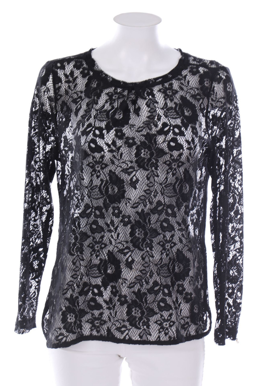 ZARA - Longsleeve-Shirt aus Spitze - L