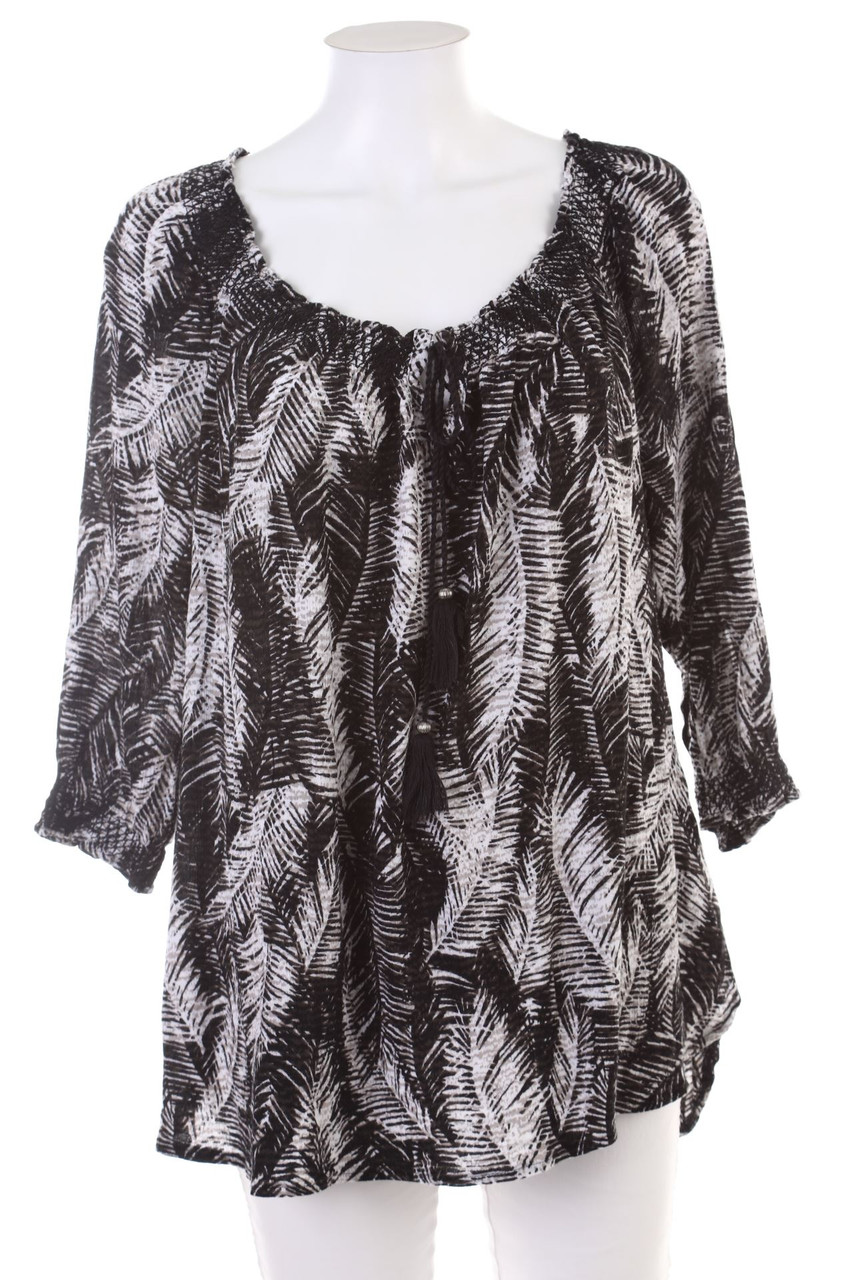 C&A - Tunic Blouse with Tropical Print - 3XL