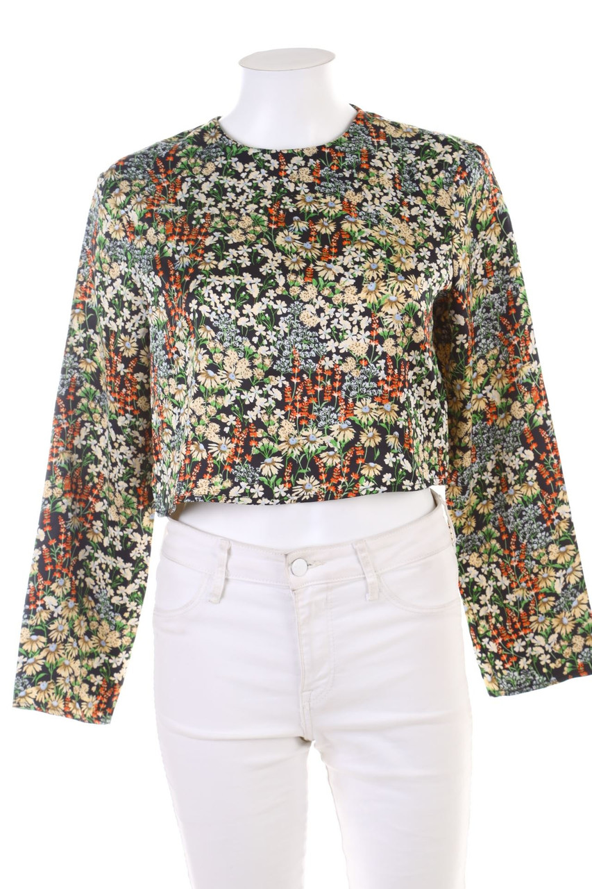 H&M - Longsleeve-Shirt with Flower Print - XS