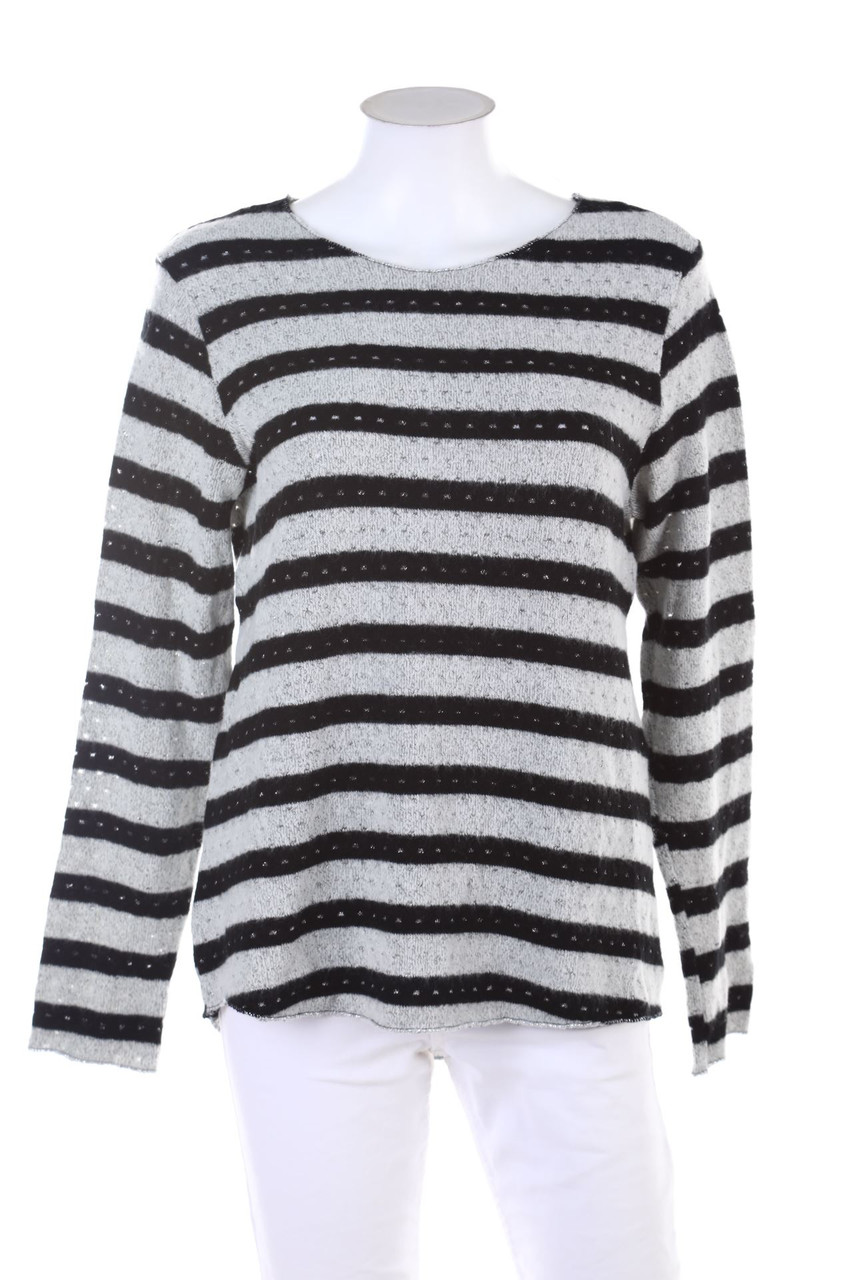 TODAY - Stripe crewneck pullover - L