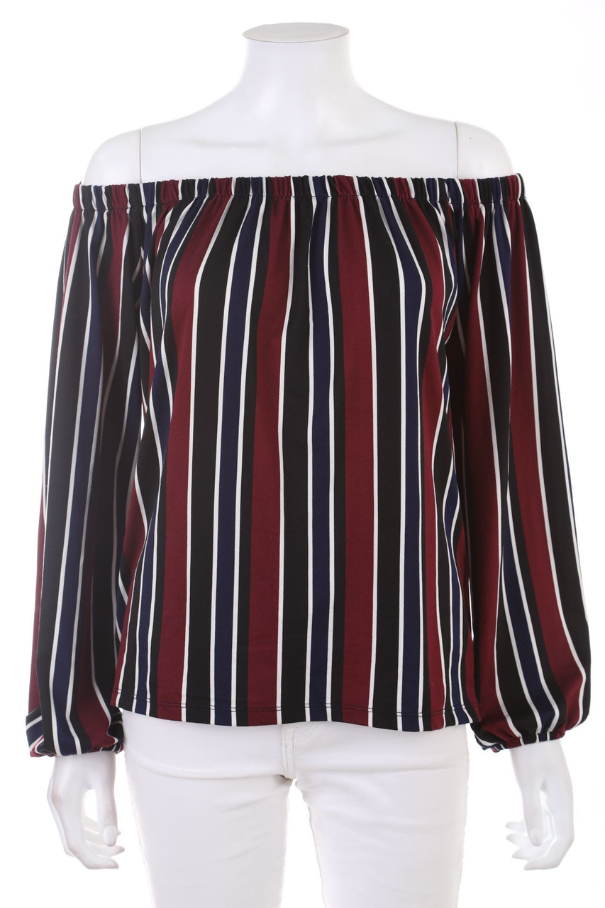 AMISU - Stripe Off-the-shoulder blouse - M