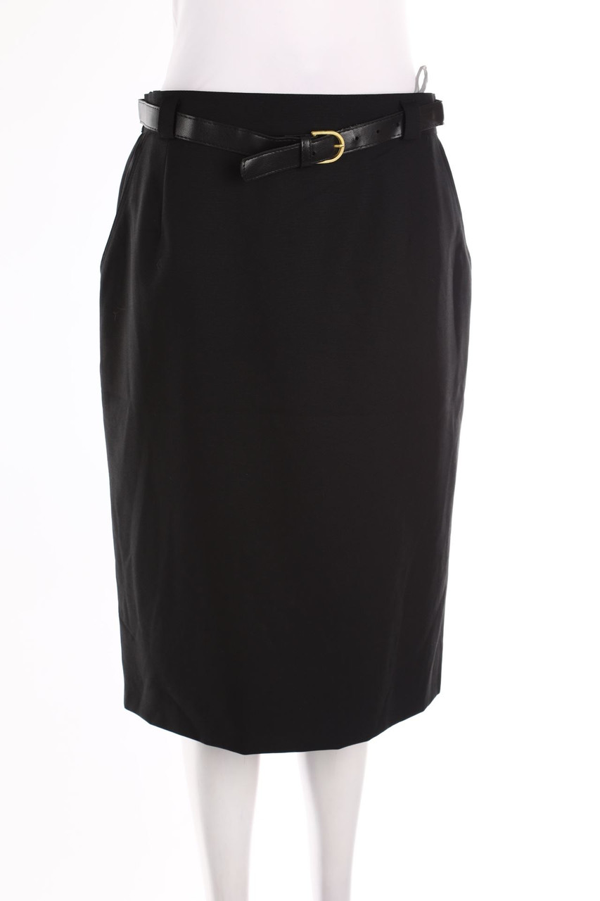 No Label - Virgin wool-Skirt with Belt - XL