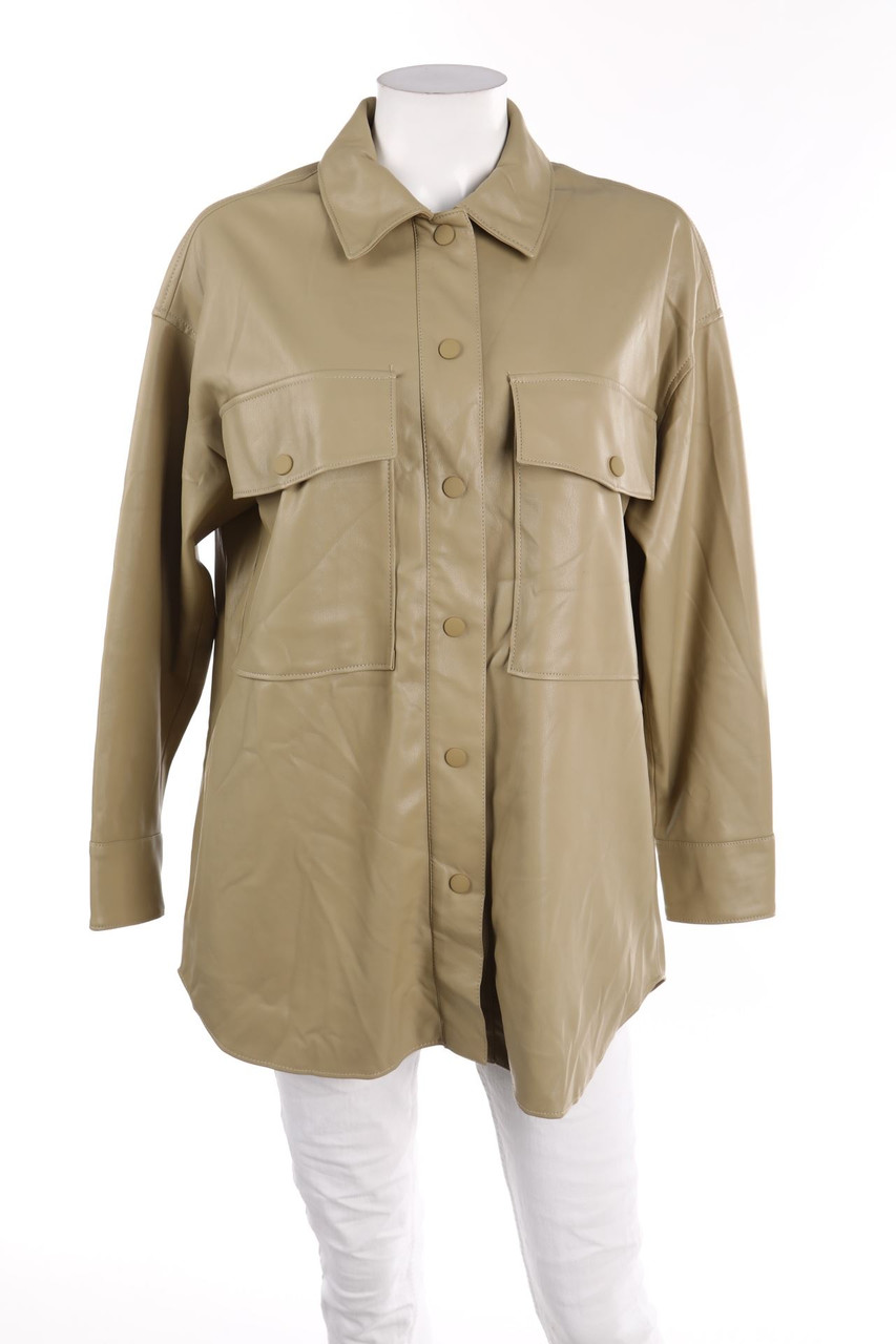 AMISU - Shacket-Jacke aus Kunstleder - S