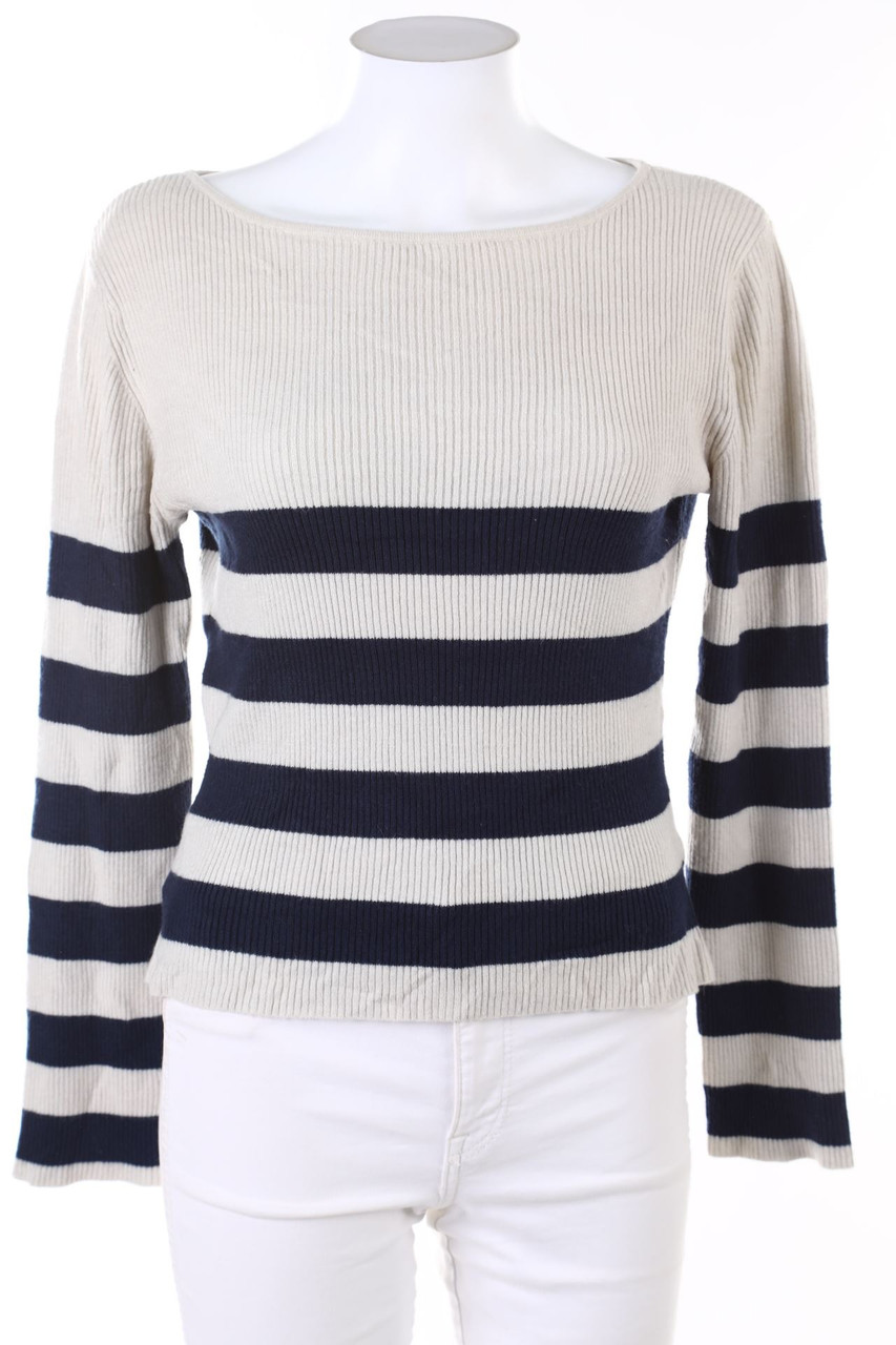 Laura Torelli - Stripe crewneck pullover - M