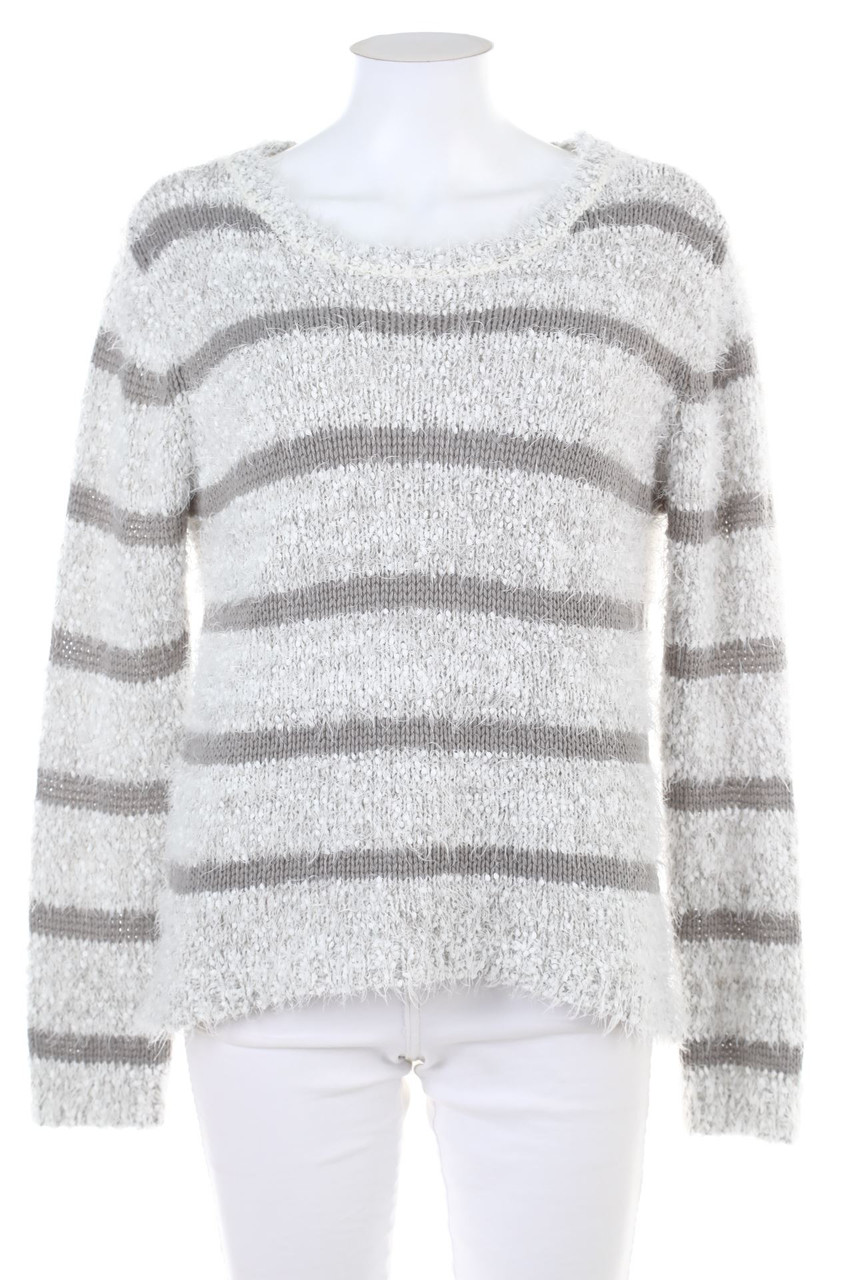 JEAN PASCALE - Strick-Pullover mit Streifen - S