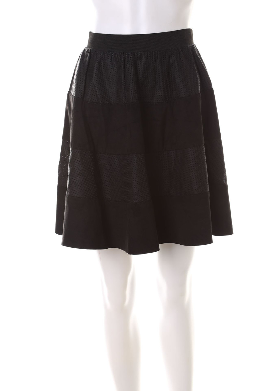 ONLY - Skirt with Faux Leather Details - L