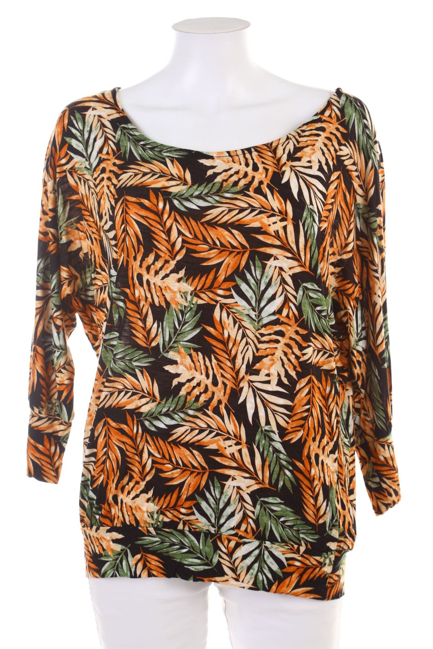 Chicorée - Longsleeve-Shirt with Tropical Print - XL