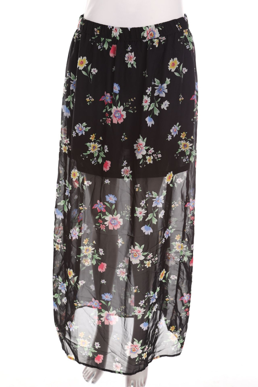 H&M - Maxi-Rock mit Blumen-Print - M