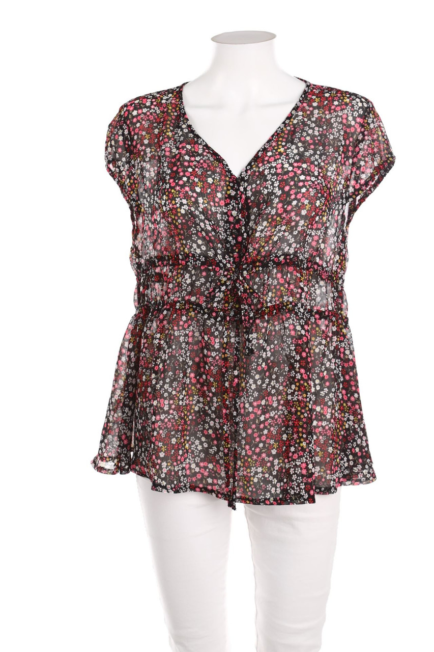 SURE - Shortsleeve Blouse with Flower Print - L