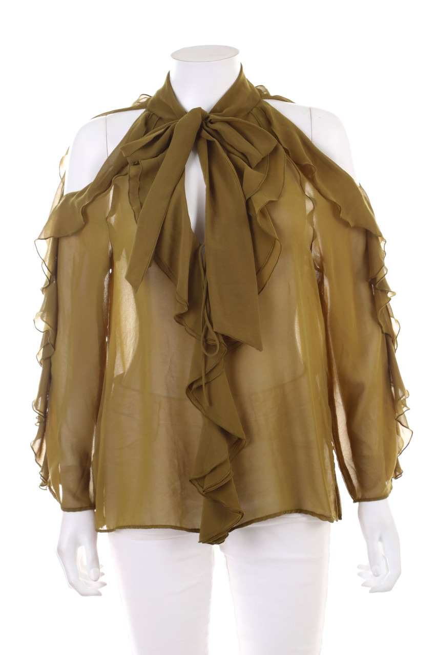 ZARA - Cold-Shoulder-Bluse - S