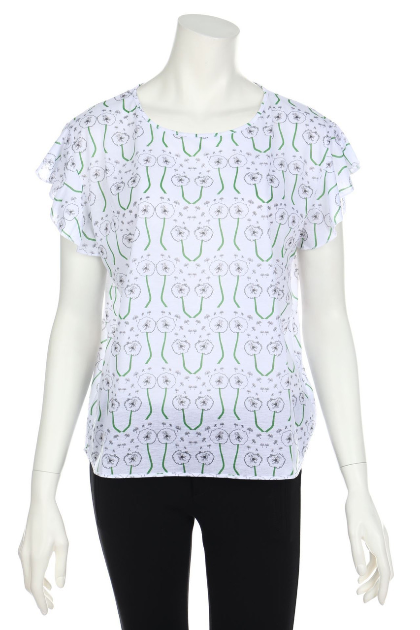 BLUGIRL Folies - Kurzarm-Shirt mit Blumen-Print - D 38