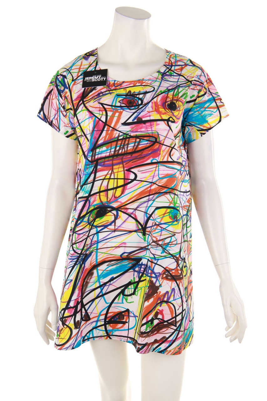 JEREMY SCOTT - Mini Dress with Print - D 36