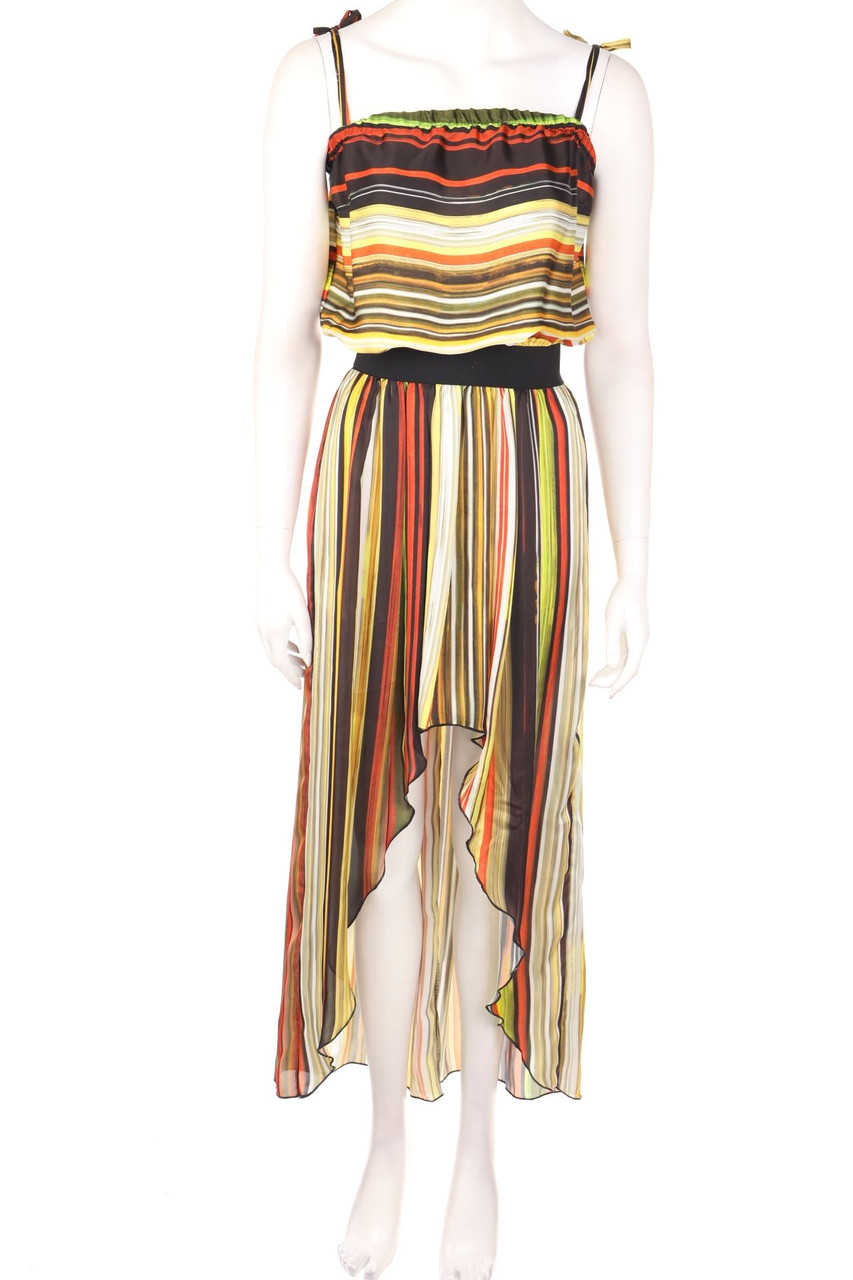 REBEKA ROSS - Vokuhila-Kleid mit Streifen - M