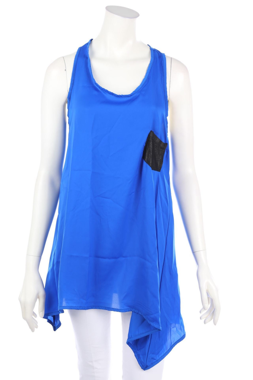 P.R.I.M.E. - Satin Blouse Top, A-Line - XS