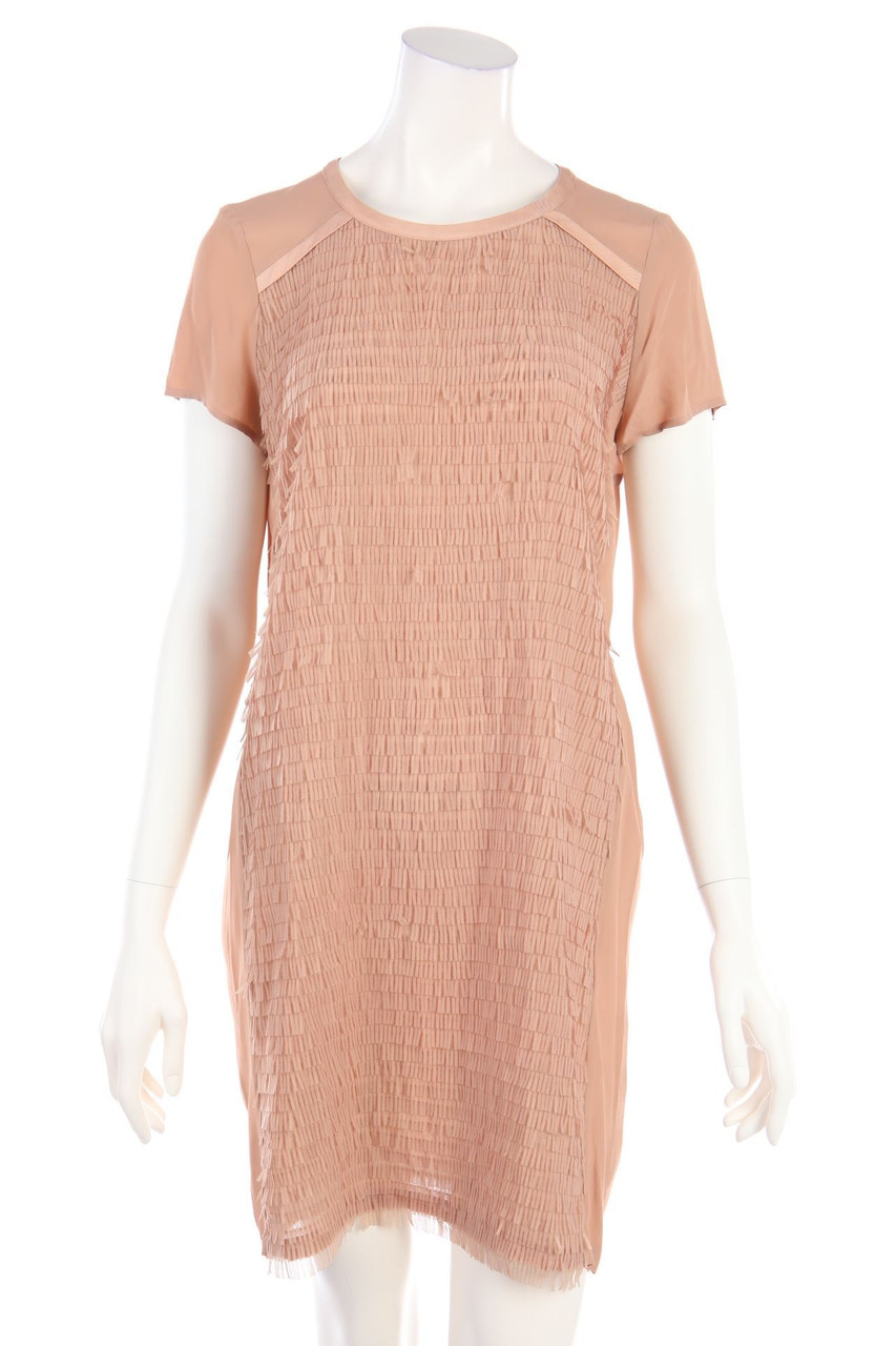 ATOS LOMBARDINI - Kleid aus Seiden-Mischung mit Fransen - D 36