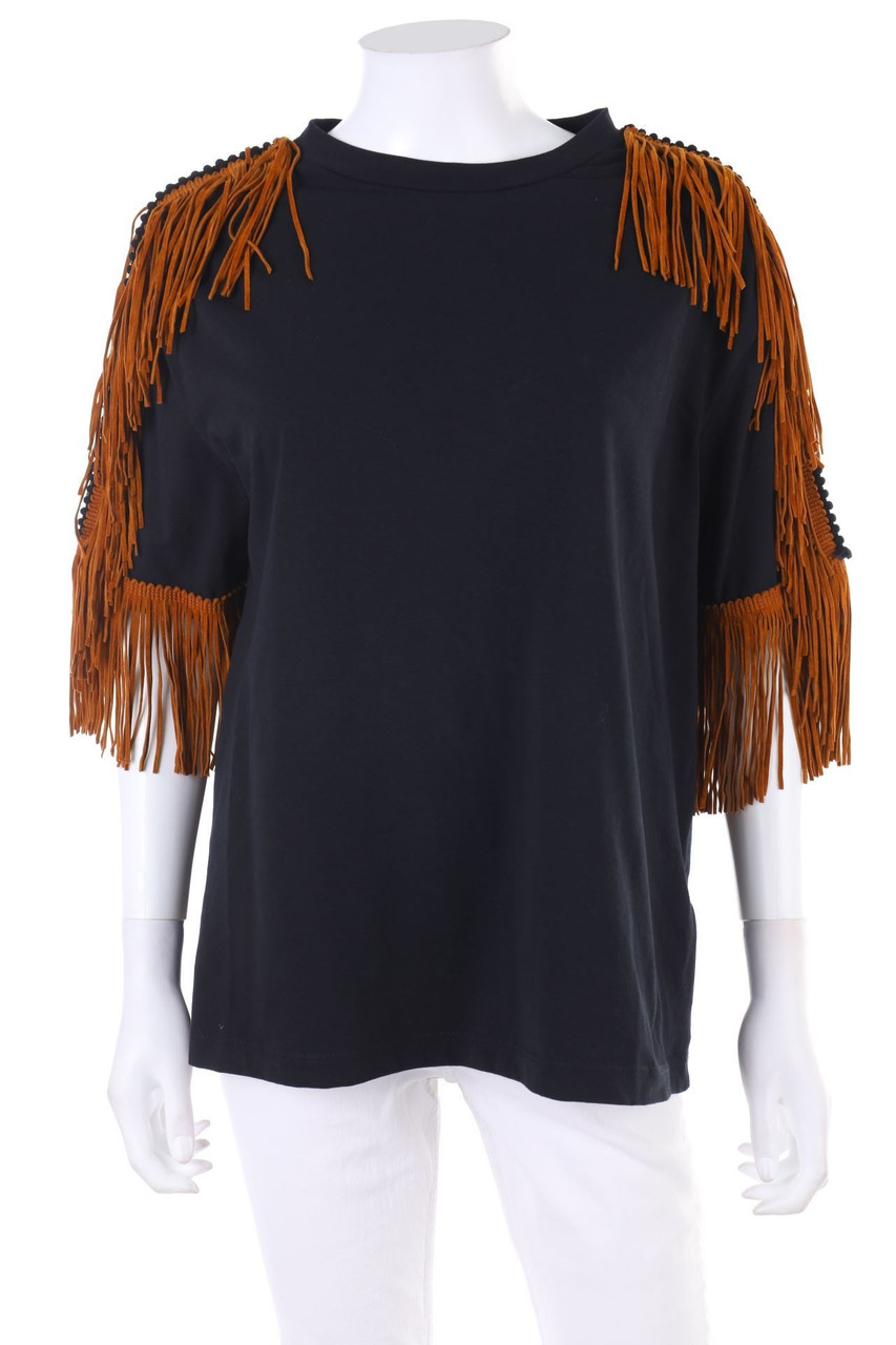 FLIVE - Shortsleeve-Shirt with Fringes - M