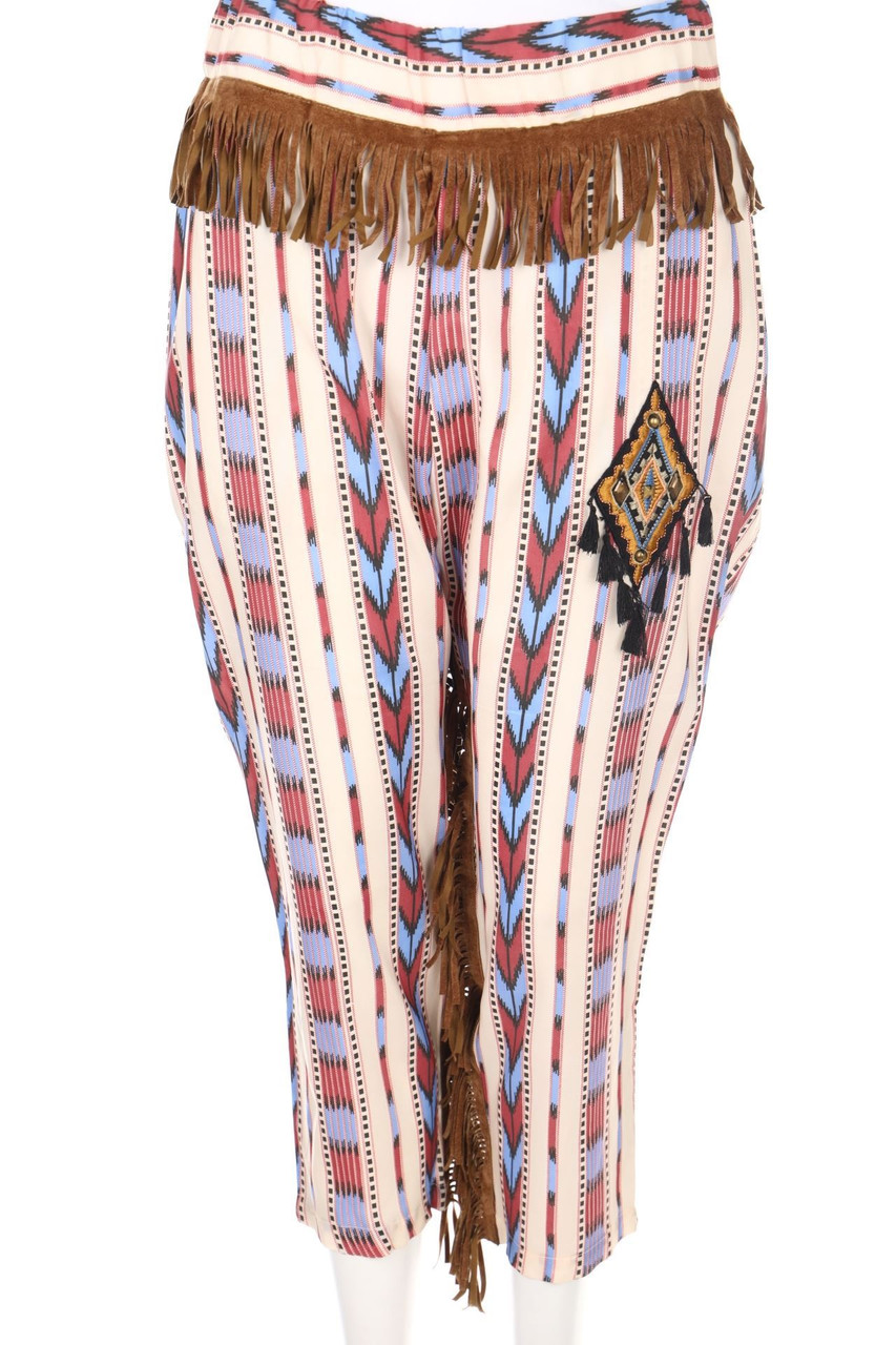 White Sand 88 - Boho-Hose mit Fransen - D 36