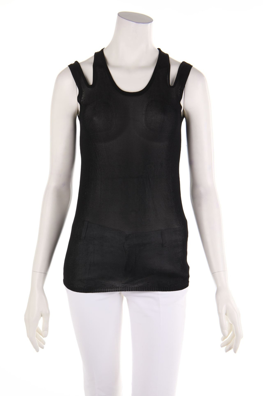 ASH STUDIO PARIS - Strick-Top aus Viskose mit Cut-out - M