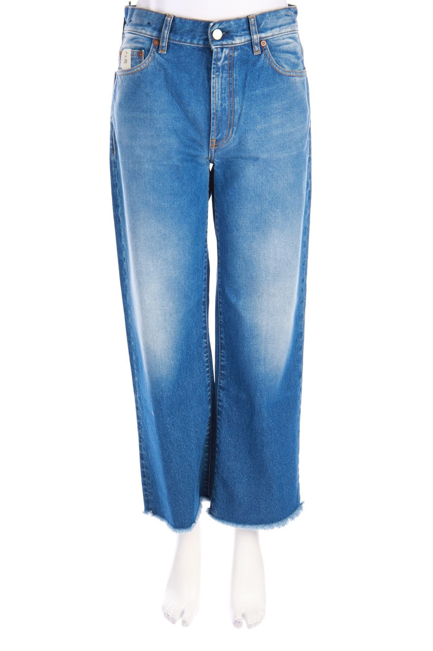 COVERT - Used Look Straight Cut Jeans mit Fransen - W28