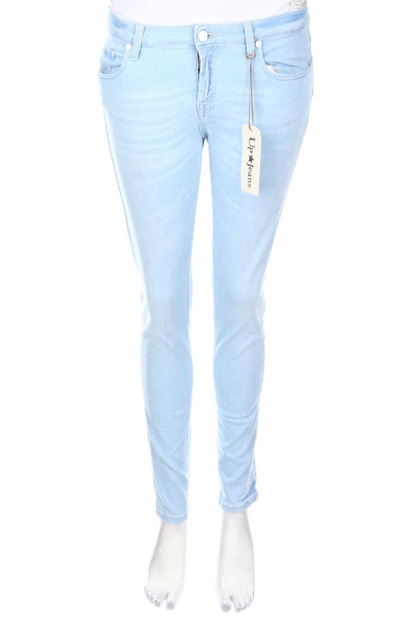 Up Jeans superstar - Used Look Skinny-Jeans mit Logo-Patch - W30