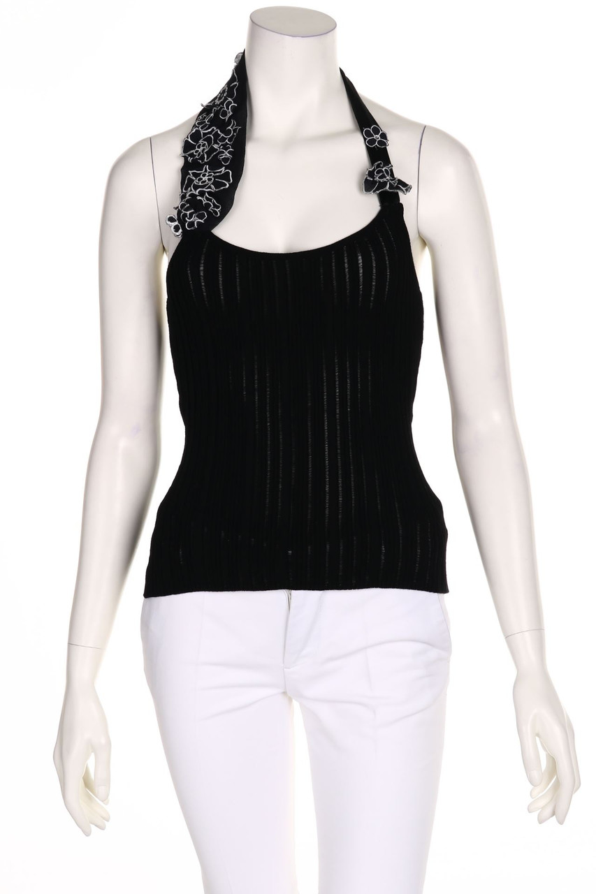 LOVE SEX MONEY - Neckholder Top with Applications - D 40