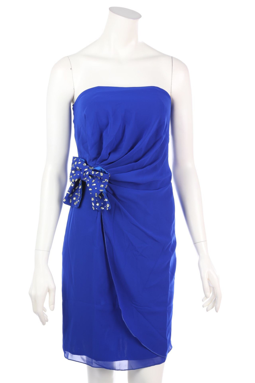 ALBERTA ANTICOLI - Party Dress with Wrap-Effect with Bow - D 34