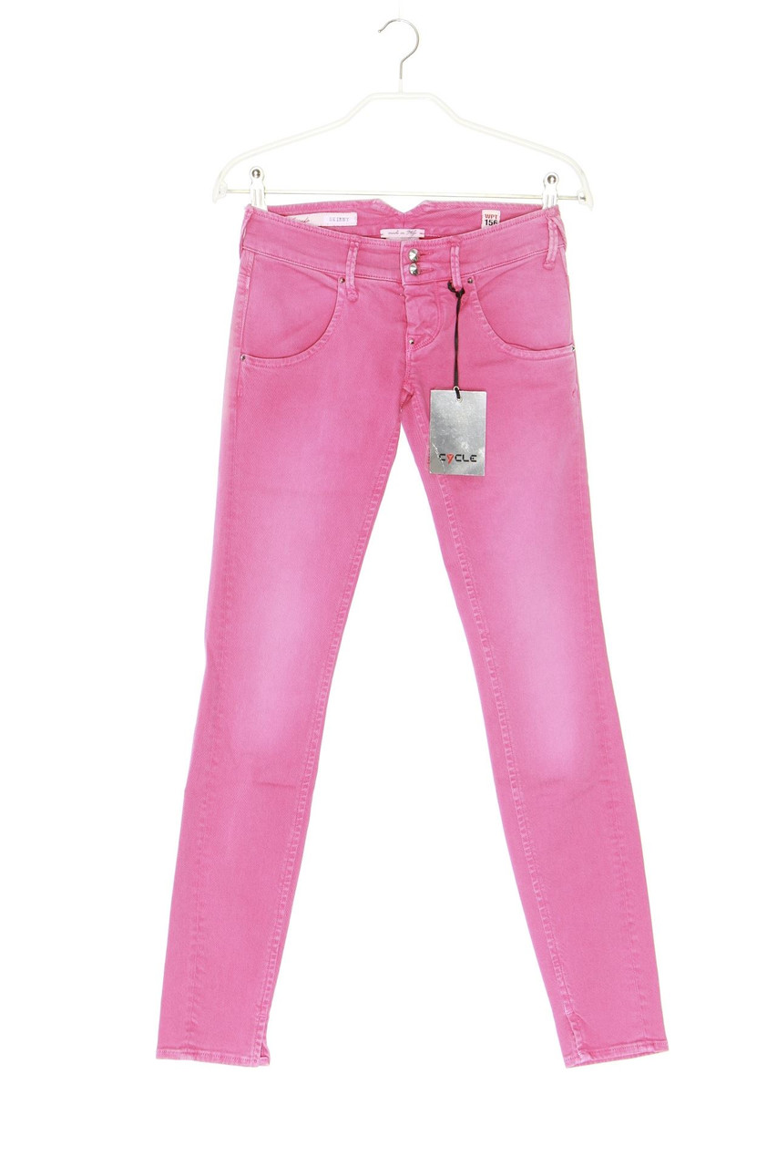 Cycle - Used Look Skinny-Jeans mit Logo-Plakette - W24