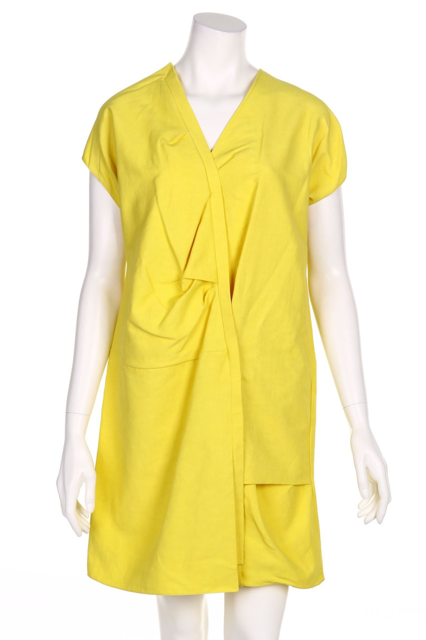 MARNI - dress with Wrap-Effect, Linen-Blend - D 42