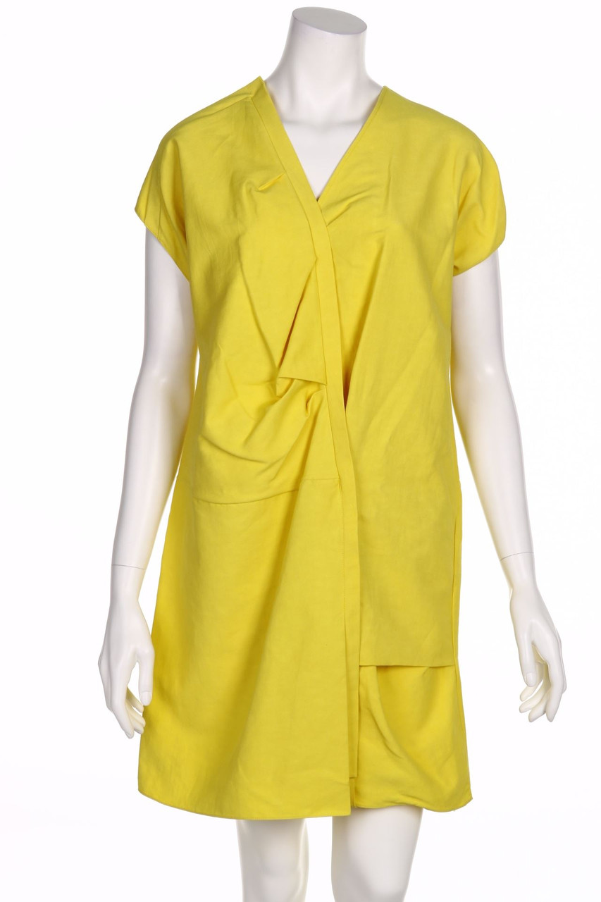 MARNI - dress with Wrap-Effect, Linen-Blend - D 42