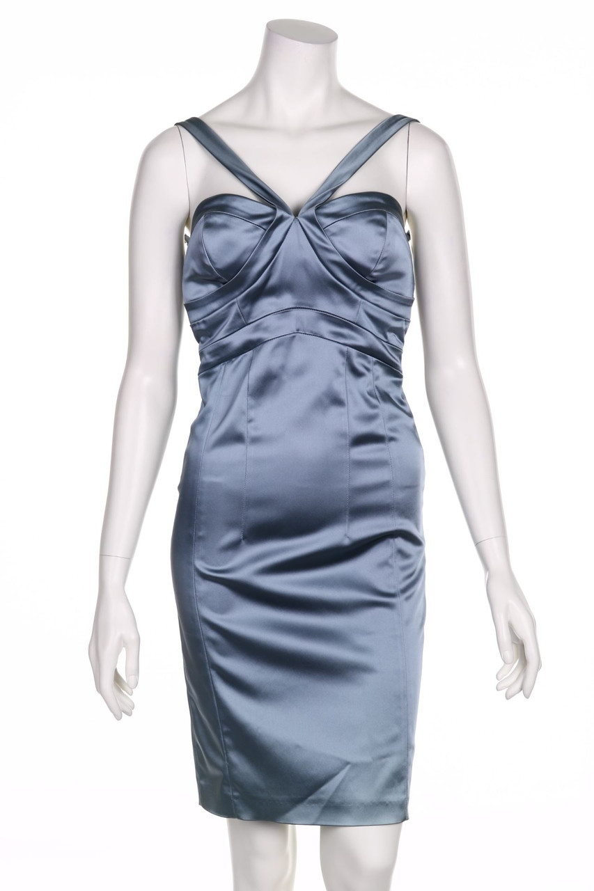 GUESS by Marciano - Satin Dress with Mesh Insert - D 36