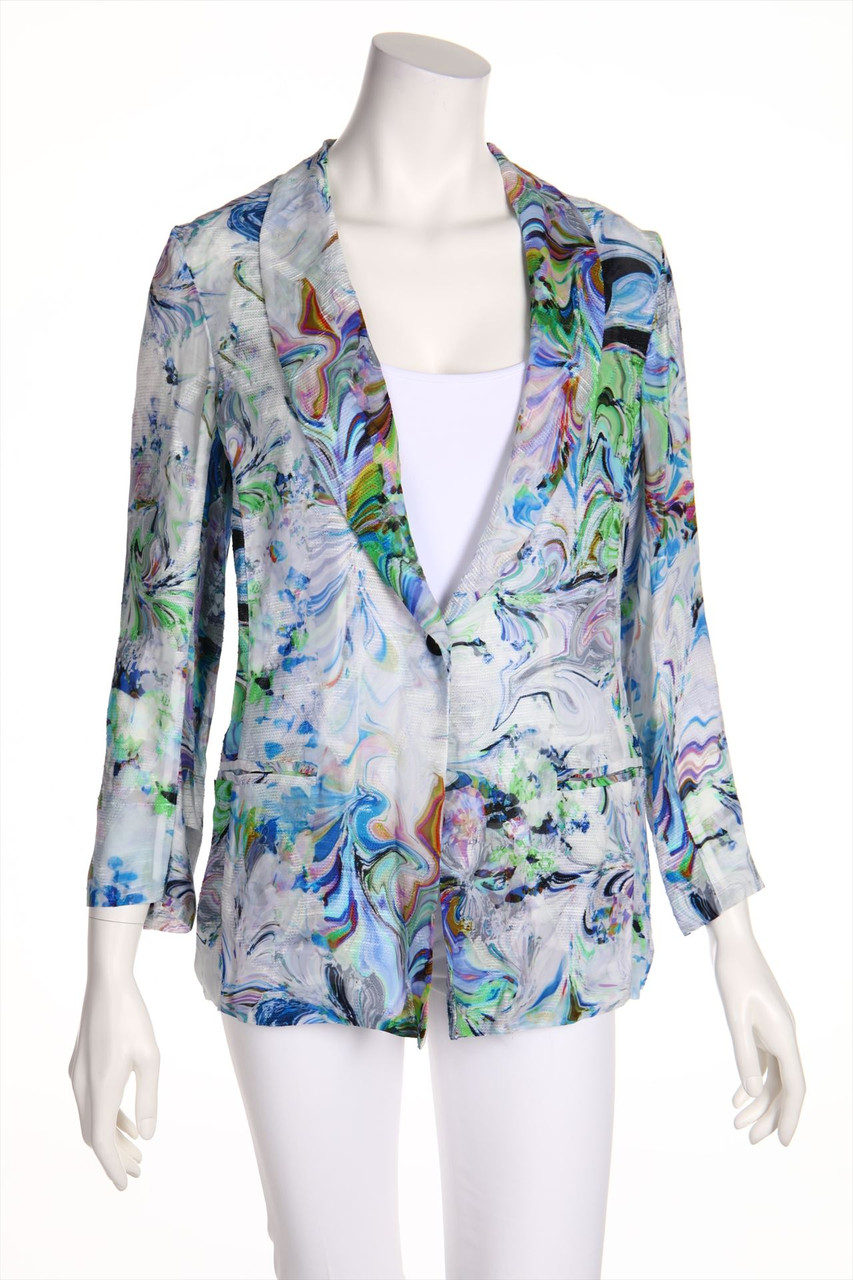 Manila Grace STREET - Print-Blazer mit Schalkragen - D 38