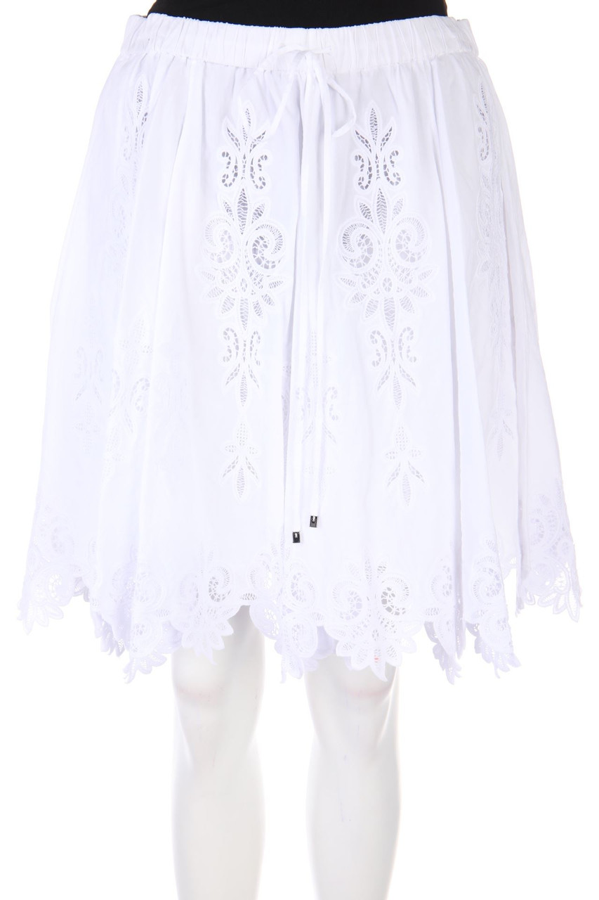 RALPH LAUREN - Minirock mit Spitzen-Einsatz mit Tunnelzug - D 38