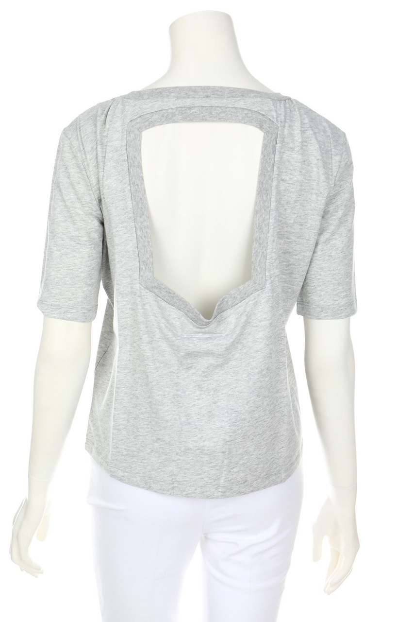 MM6 Maison Margiela - Kurzarm-Shirt mit tiefem Rückenausschnitt - S