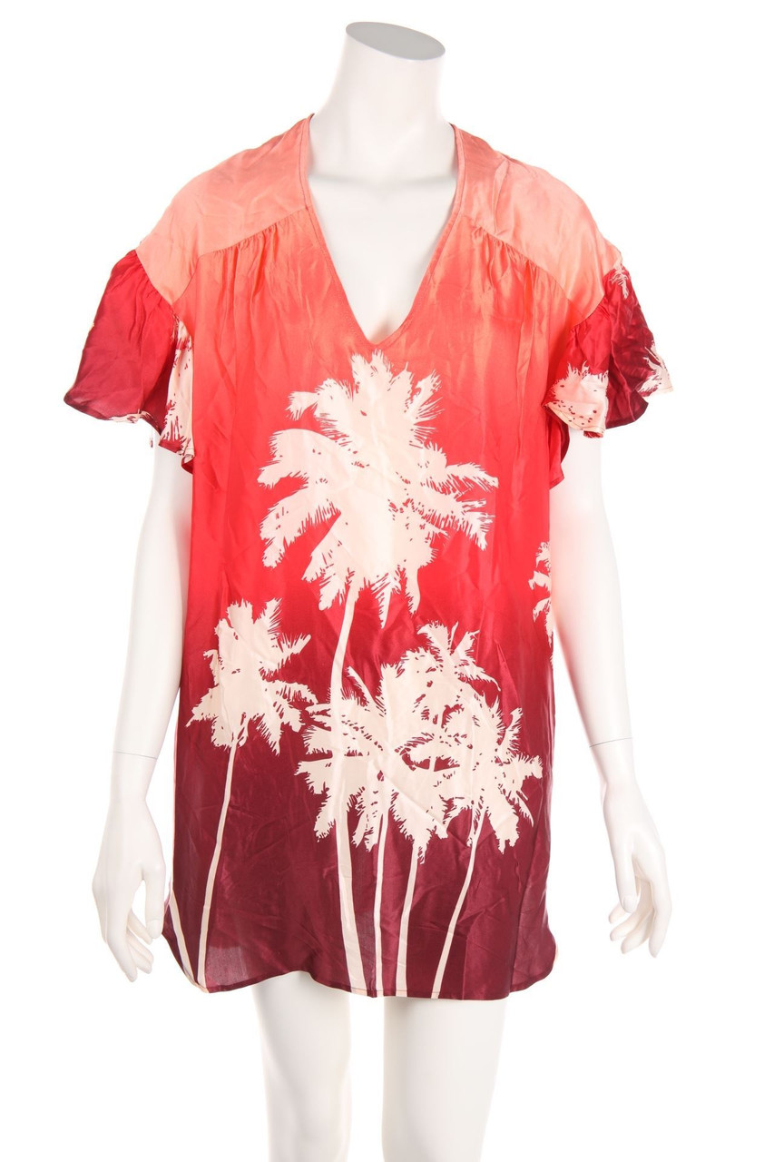 PAUL & JOE - dress with Silk with Tropical Print - D 32