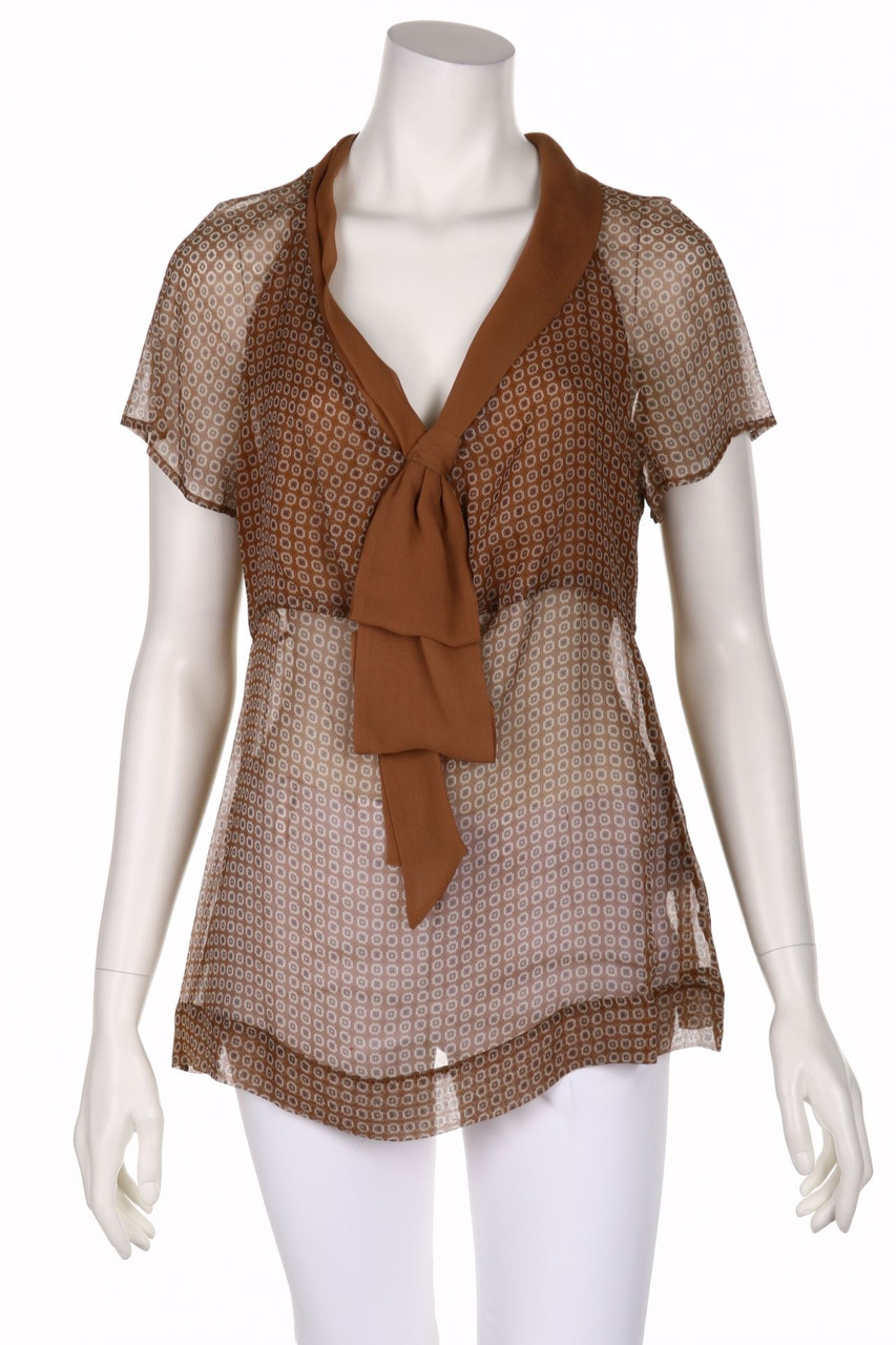 SCERVINO Street - Kurzarm-Bluse aus Seide mit Print - D 38