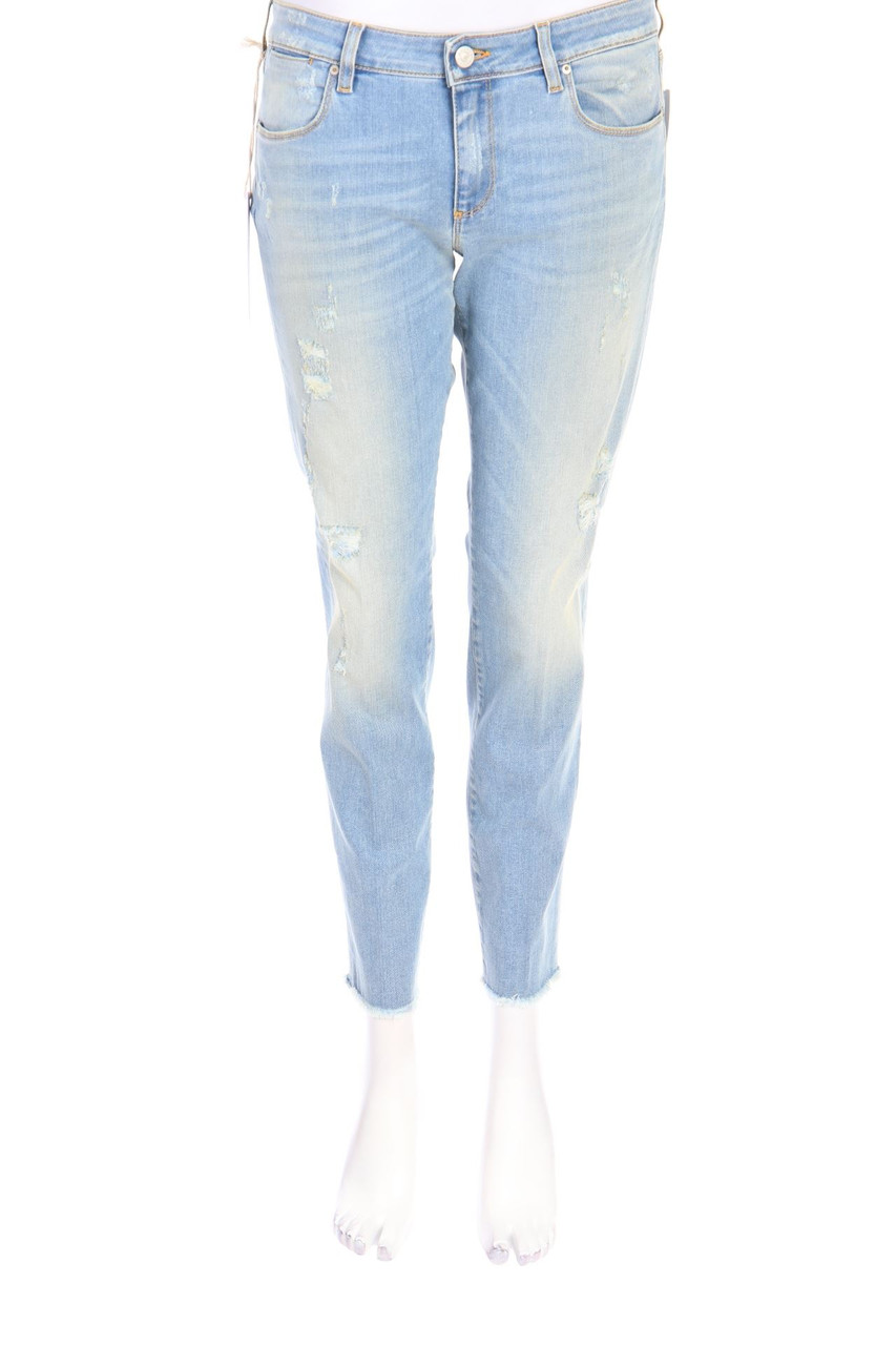 MAURO GRIFONI - Destroyed Skinny-Jeans mit Logo-Applikation - W29
