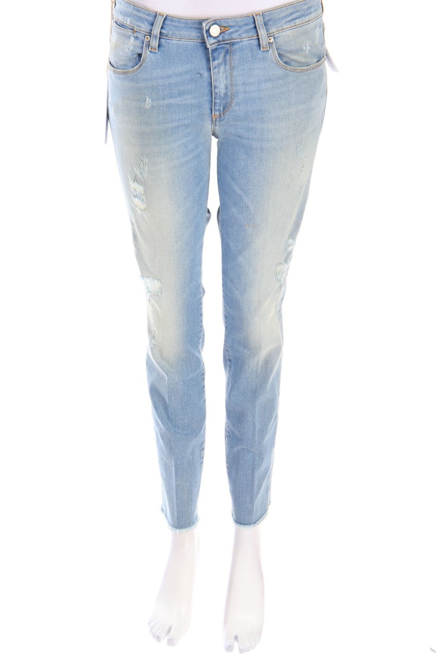 MAURO GRIFONI - Destroyed Straight Cut Jeans - W29