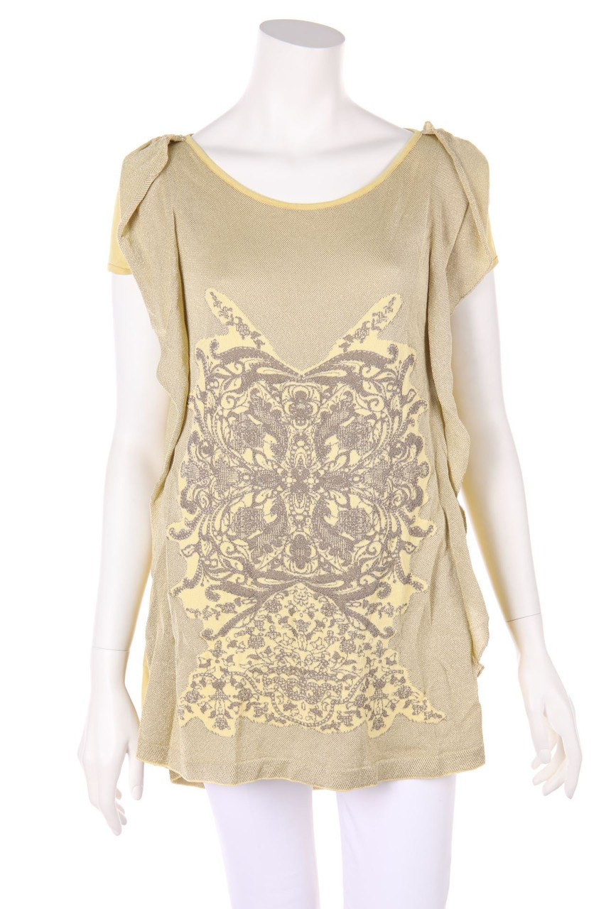 TRICOT CHIC - Glitzer-Bluse mit floralem Muster - D 36