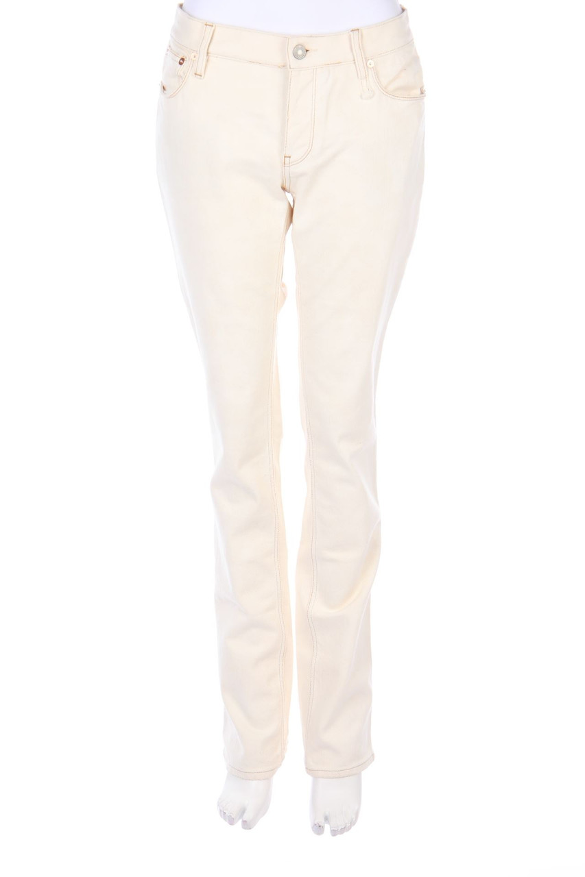 RALPH LAUREN - Used Look Straight Cut Jeans mit Logo-Applikation - W29